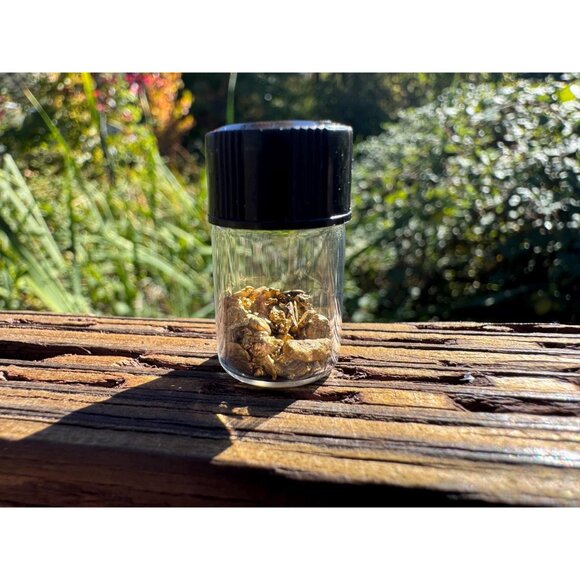 Gold Miners Personal Stash - California Gold Nuggets and Flakes in Jars 5 grams - Picture 8 of 9
